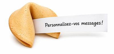 Boîte cube fortune cookies personnalisée entreprise