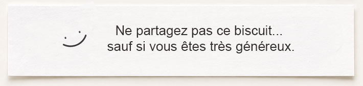 Exemple de message personnalisé fortune cookie